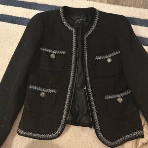 Luisa Spagnoli Vintage Black Bouclé Tweed Jacket – Italian Size 42